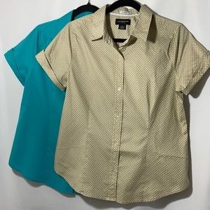 NWOT (2) shirts Liz Claiborne Career Stretch Fitted